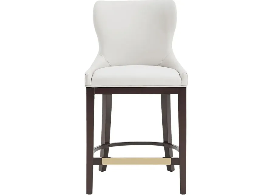 Lucentwater White Counter Height Stool-White