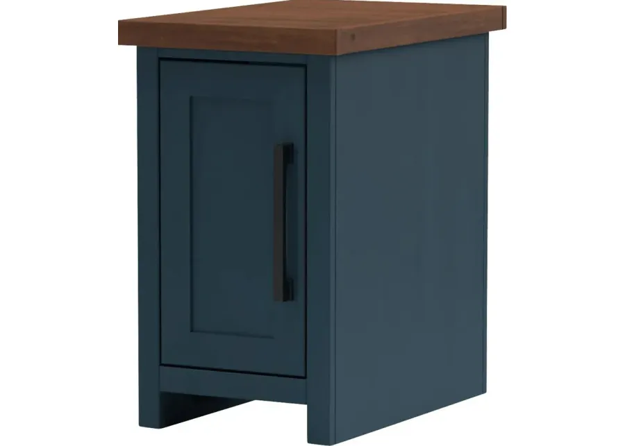 Trisano Blue Nightstand-Blue