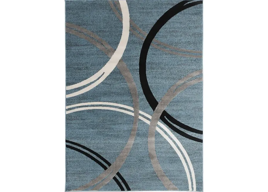 Ineran Blue 5'3 x 7'3 Rug-Blue