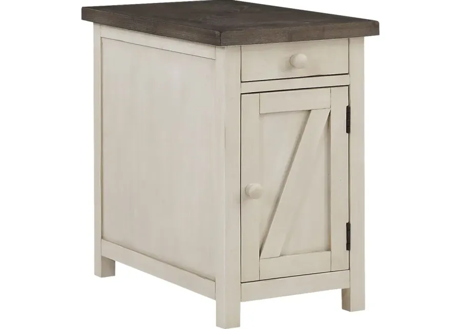 Hoege Cream Side Table-Cream