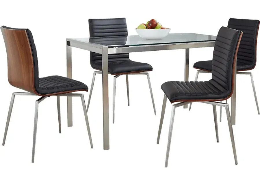 Upsall II Black 5pc Dining Set-Black