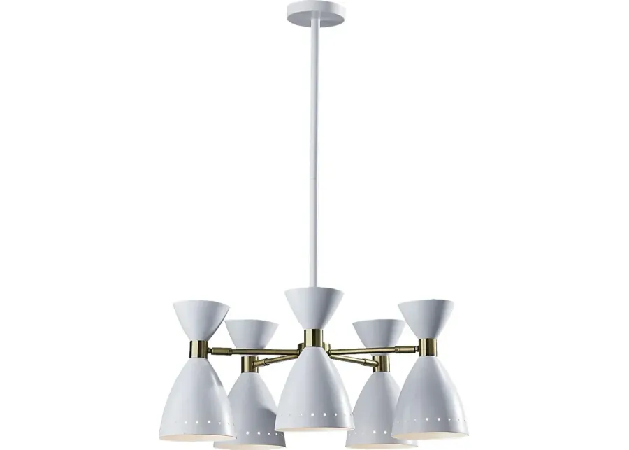 Jules Drive White Pendant-White