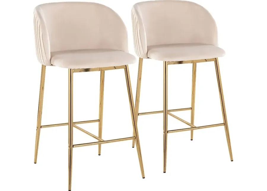 Marsanne I White Counter Height Stool, Set of 2-White