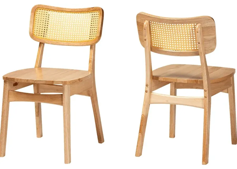 Calcasieu Light Brown Dining Chair, Set of 2-Light Brown