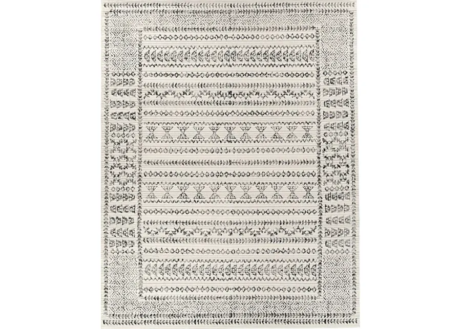 Spofford III Black 7'10 x 10' Rug-Off-White, Black