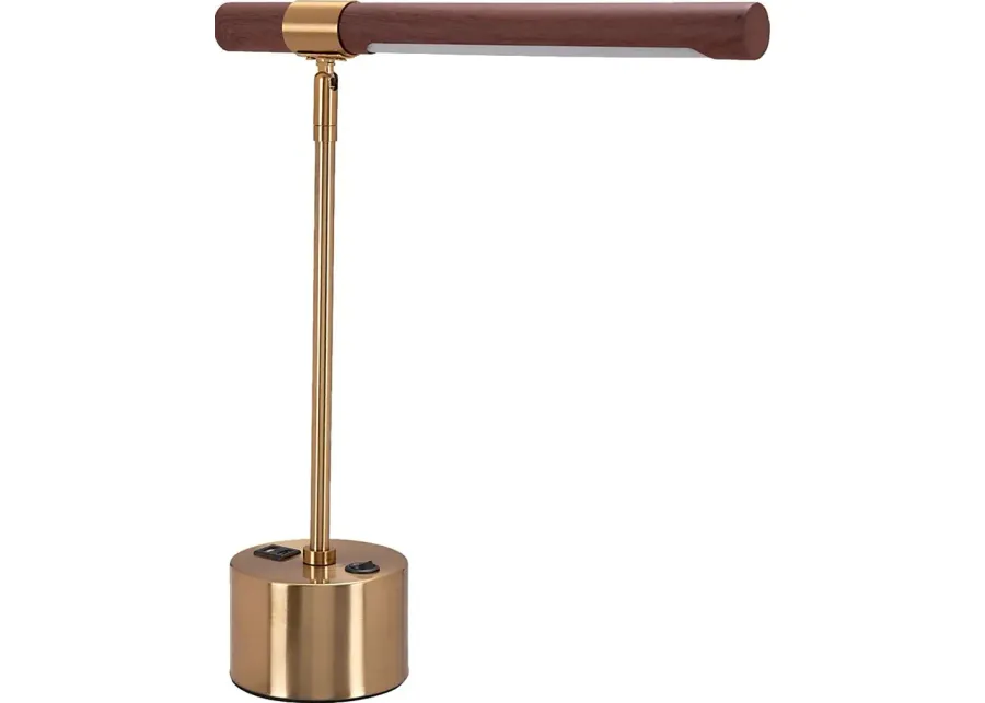 Riddle Lane Brass Lamp-Brass