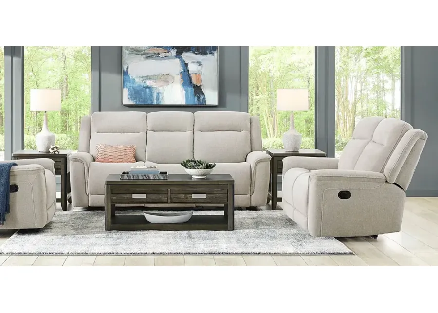 Meadow Park Cement 6 Pc Reclining Living Room-86.5