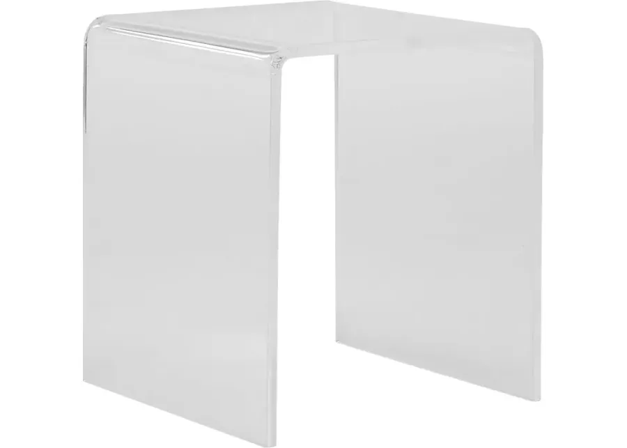 Hisega Clear End Table-Clear