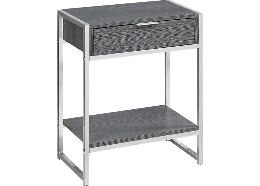 Berrien Charcoal Accent Table-Charcoal