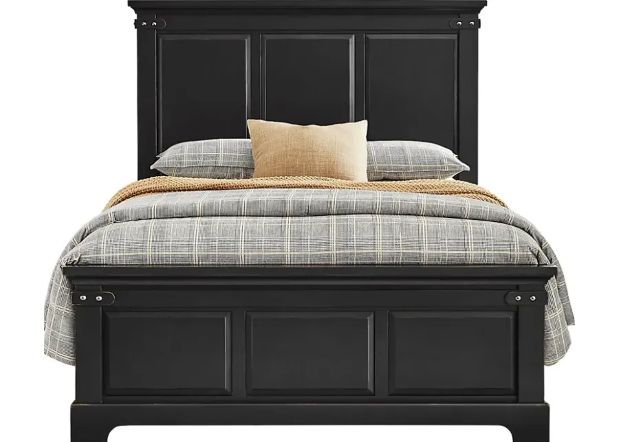 Fairhaven Black 3 Pc Queen Panel Bed-66