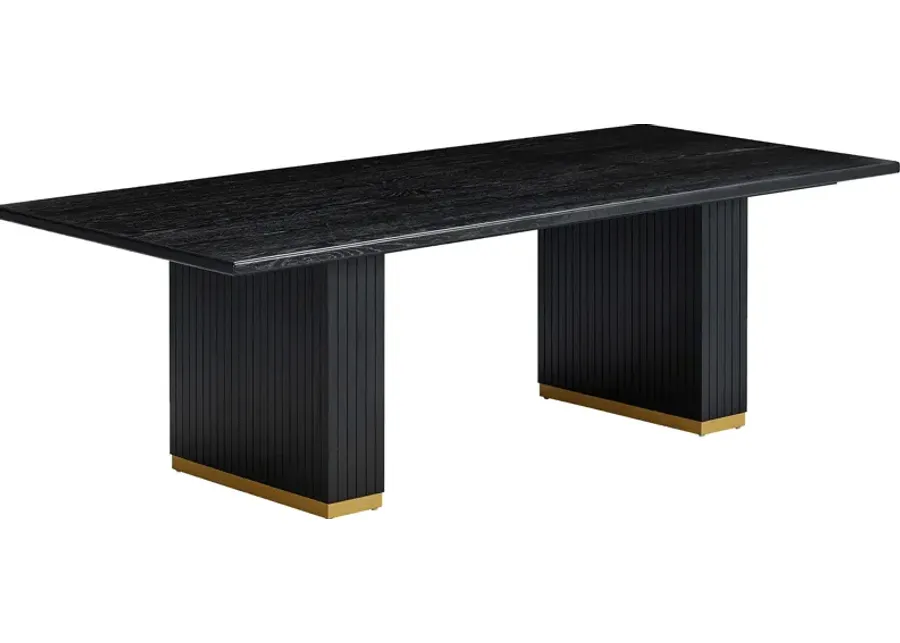 Bequette Black Dining Table-Black