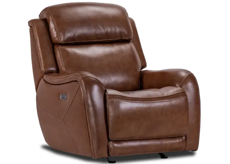 Saddle Leather Power Recliner