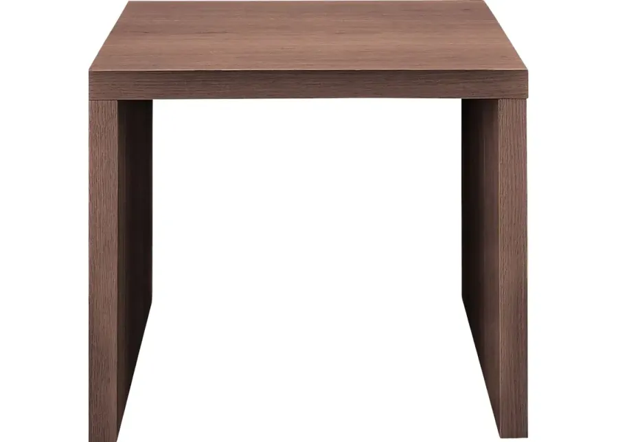 Chevae Brown Side Table-Brown