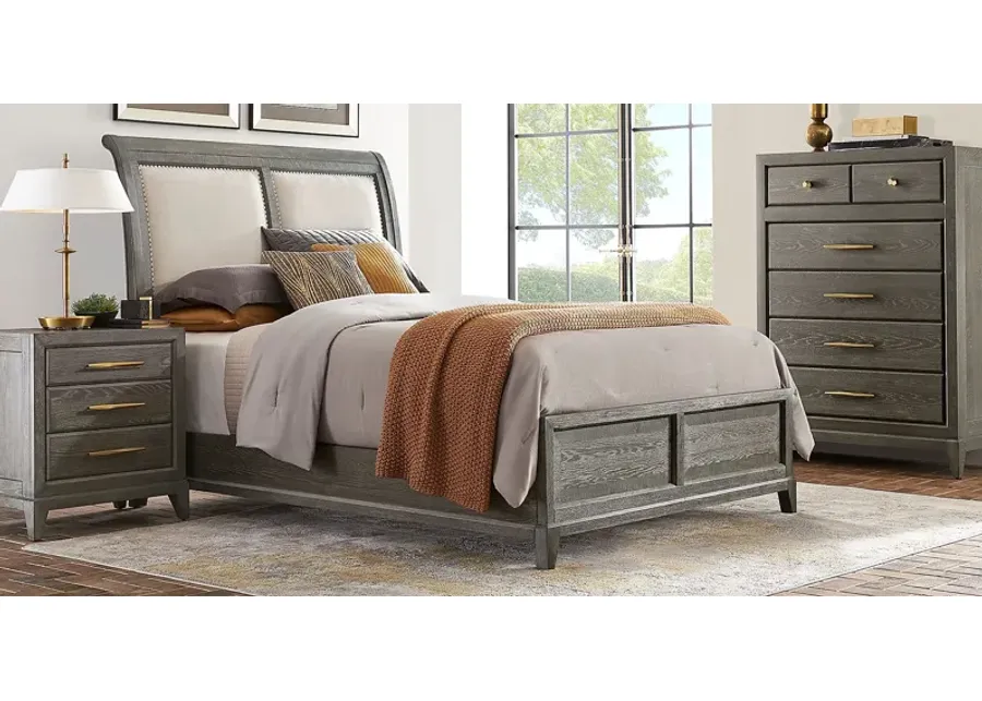 Cindy Crawford Home Kailey Park Charcoal 5 Pc Queen Sleigh Bedroom-63.75