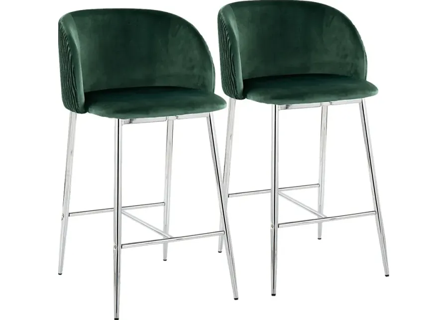 Marsanne VI Green Counter Height Stool, Set of 2-Green