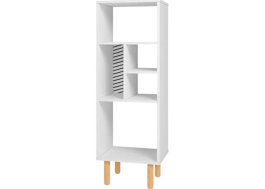 Mizeur VI White Bookcase-White
