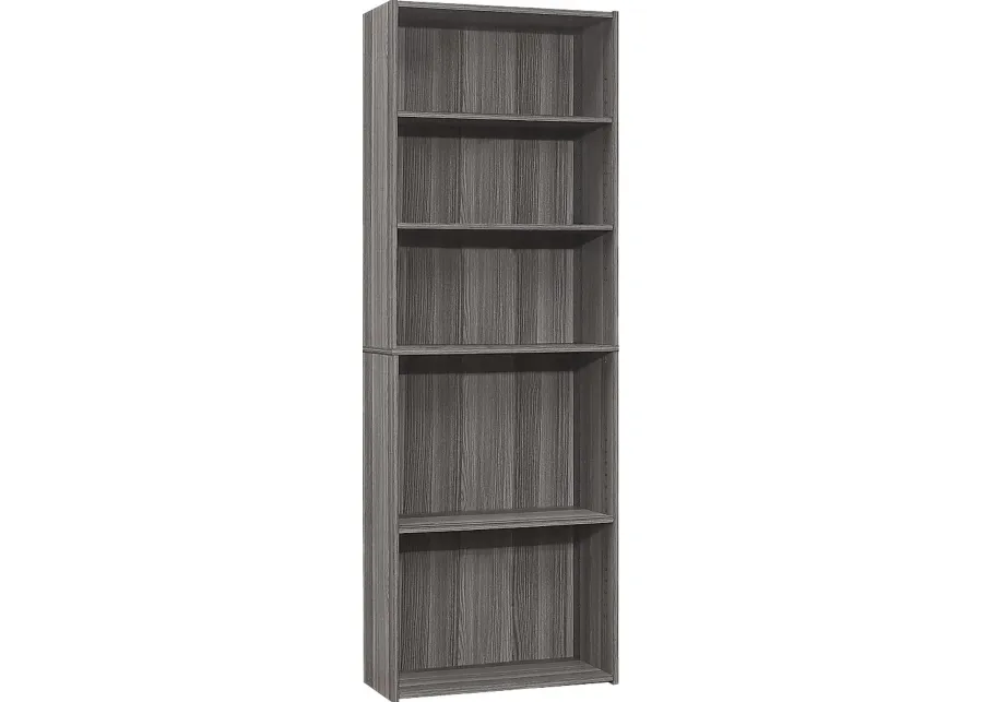 Hallbrook Gray Bookcase-Gray