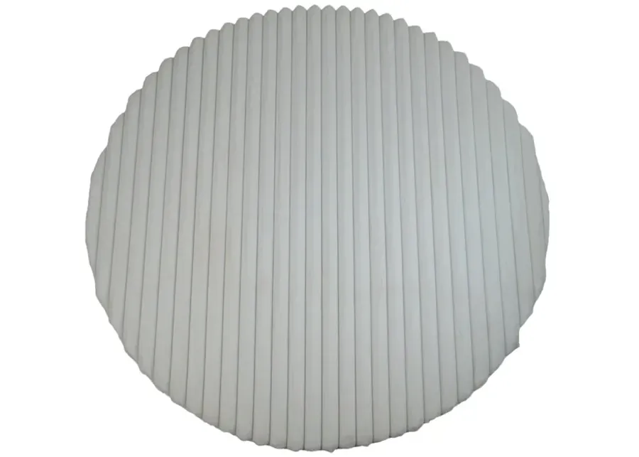 Madrid White Corded Shag Area Rug - 7 0  X 7 0 