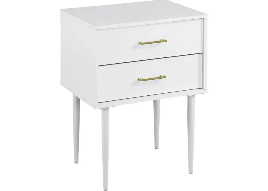 Shealy White Nightstand-White