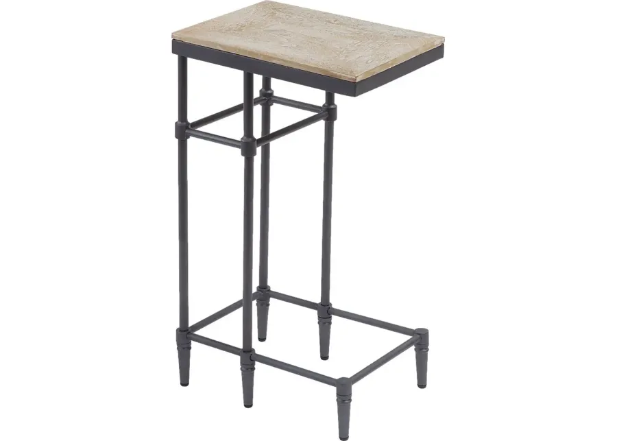 Benga Brown Chairside Table-Brown