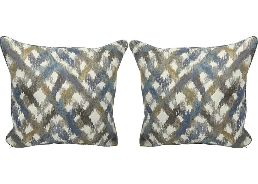 Color Splash Indigo Accent Pillows (Set of 2)-21