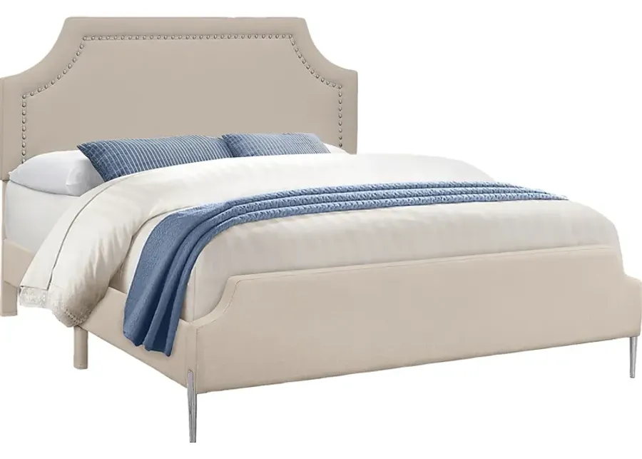 Rierdon Beige Queen Bed-Beige