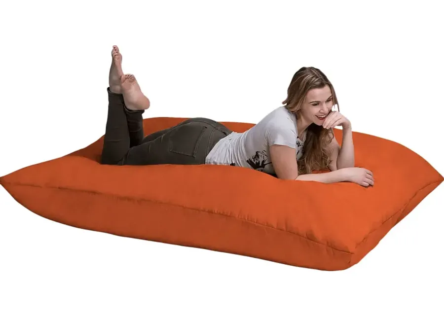 Kids Kiri Orange Large Bean Bag and Floor Pillow-Orange
