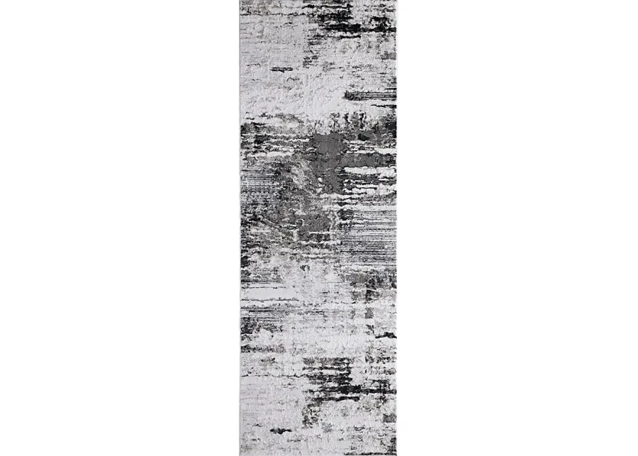 Briarpond Gray 2'10 x 7'10 Runner Rug-Gray, Ivory, Taupe