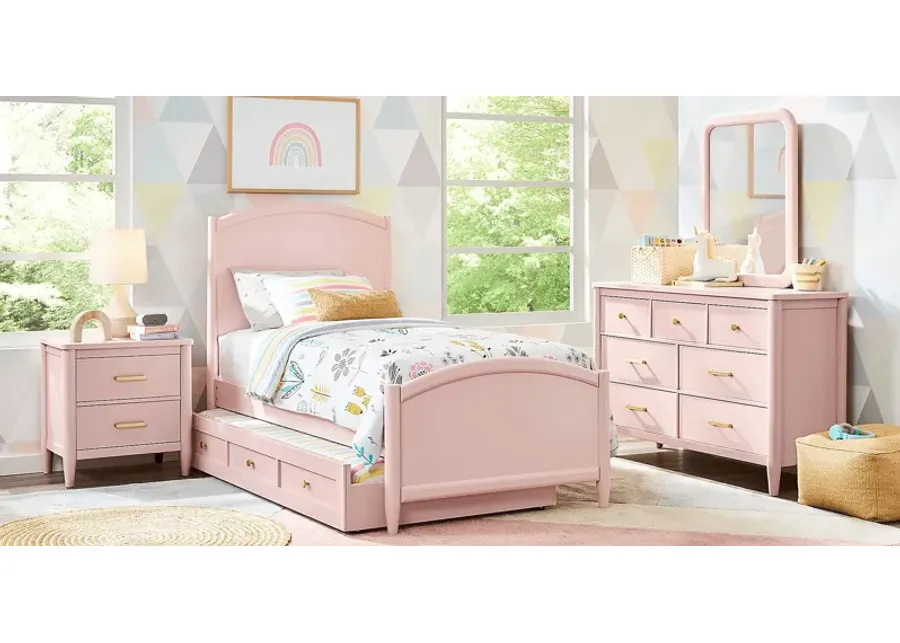 Kids Modern Colors Pink Twin XL Panel Bedroom-43.25
