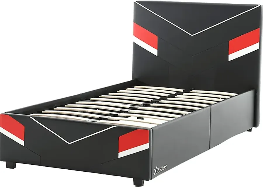 Kids Mahine I Black Twin Gaming Bed-Black