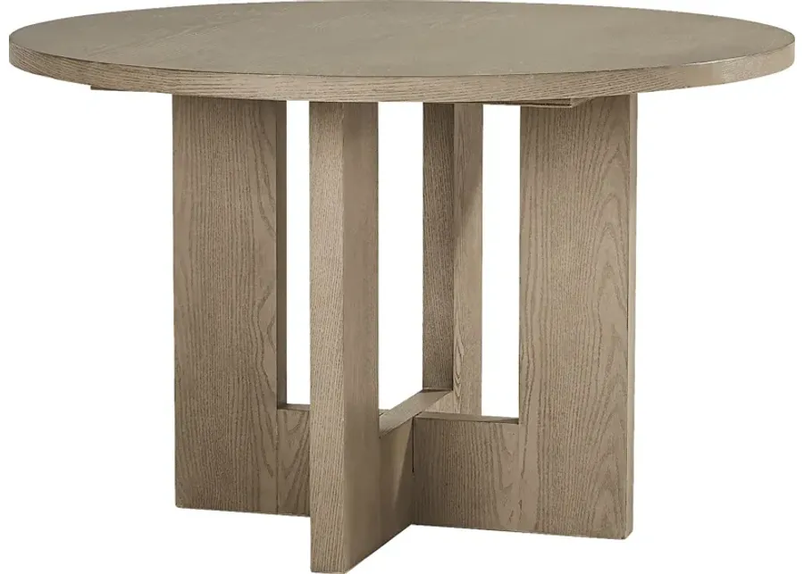 Rosolli Gray Round Dining Table-47