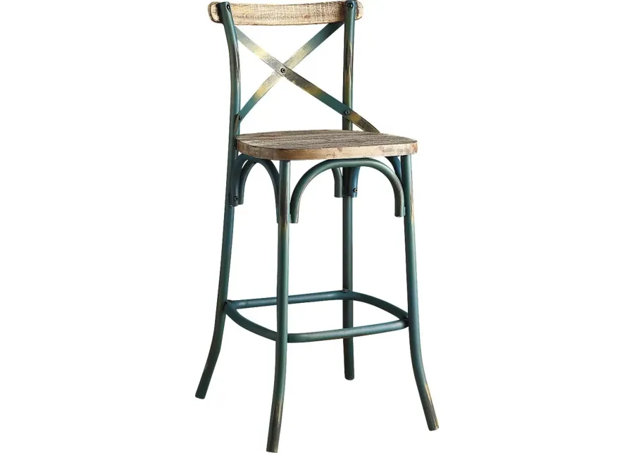 Winhall Turquoise Barstool-Turquoise
