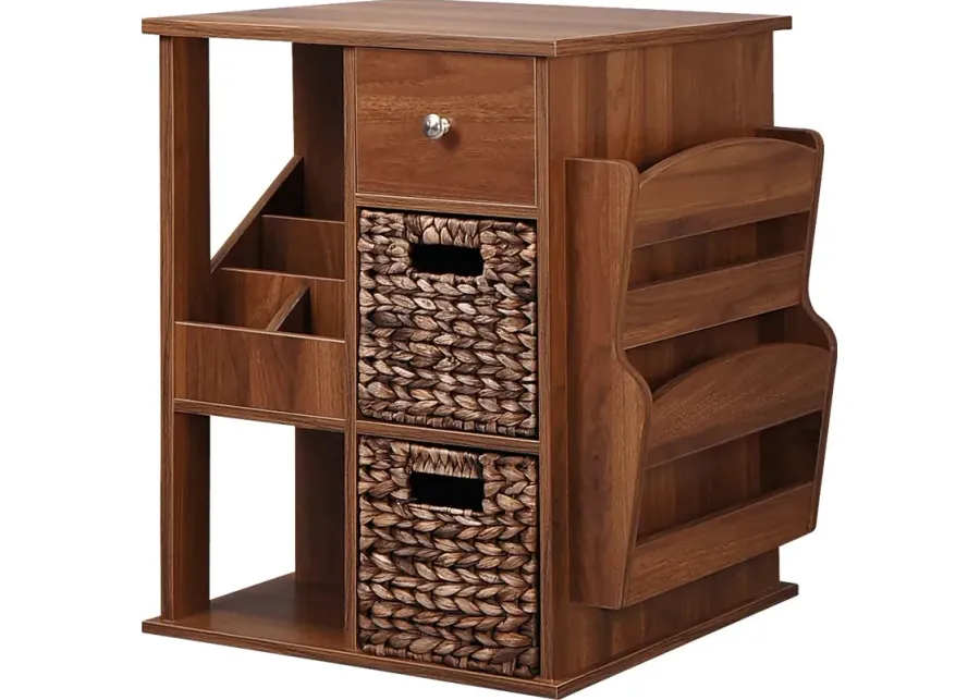 Orinia Brown End Table-Brown