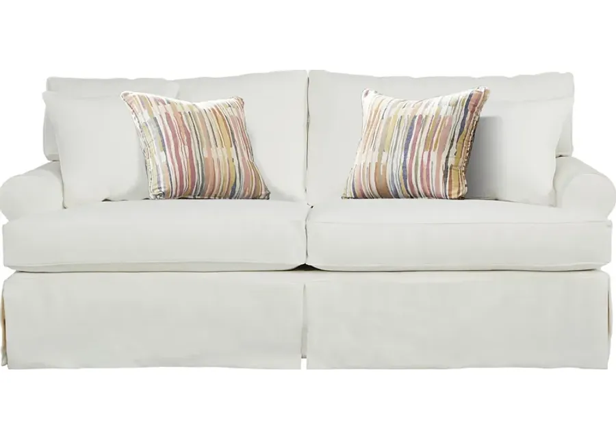 Beachside Walk White Denim Slipcover Sleeper-87