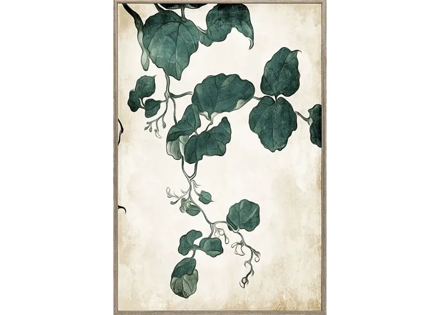 Falling II Green Framed Artwork-Green