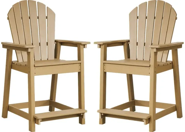 Addy Brown Outdoor Balcony Adirondack Stool, Set of 2-28