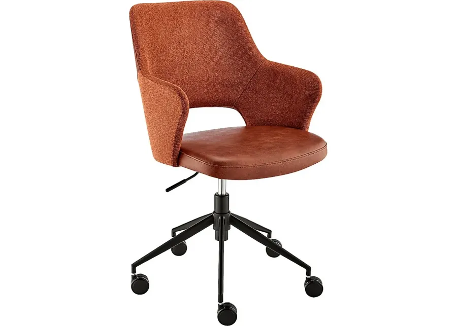 Quiment Dark Brown Office Chair-Dark Brown