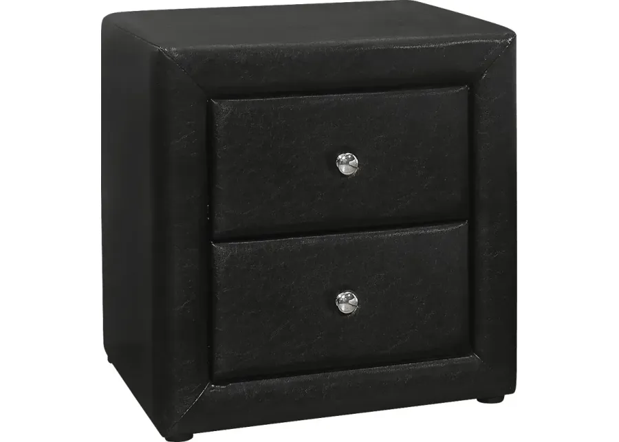 Stomner Black Nightstand-Black