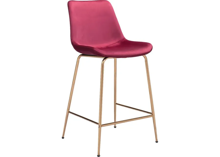 Byerstone Red Counter Height Stool-Red