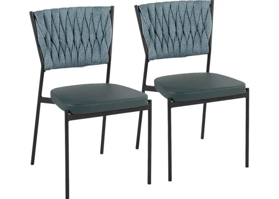 Portola Gem Green Side Chair, Set of 2-Green