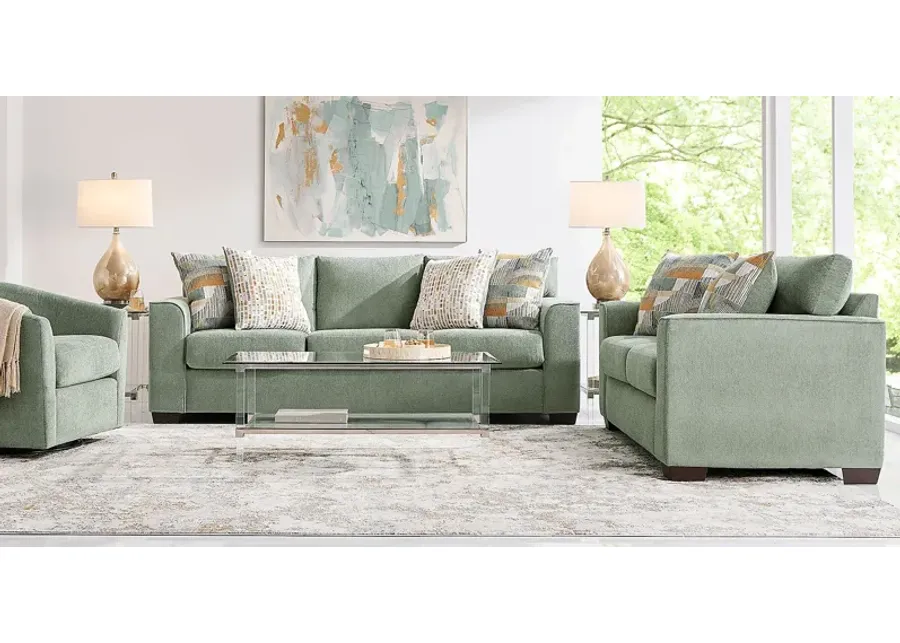 Delcrest Green 3 Pc Living Room-93