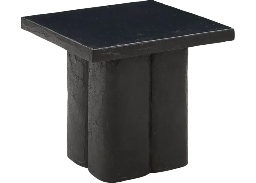 Anayla Black Side Table-Black