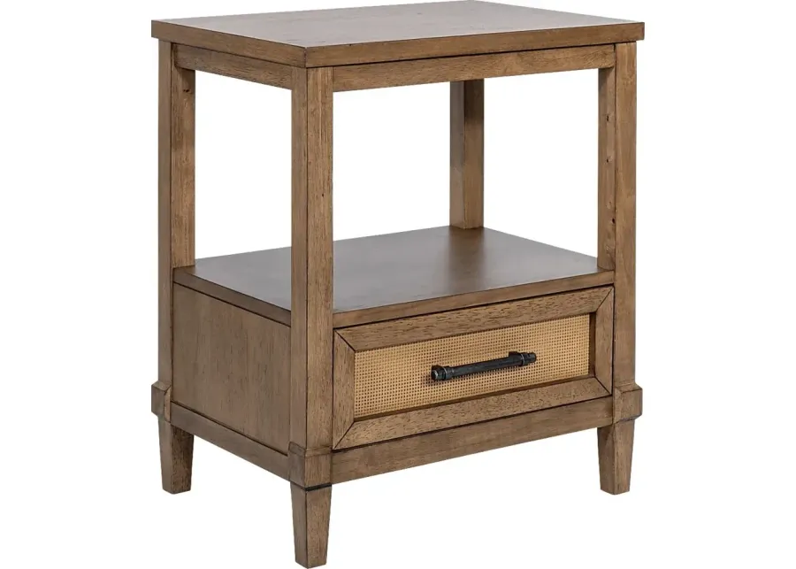 Karstview Beige Nightstand-Beige