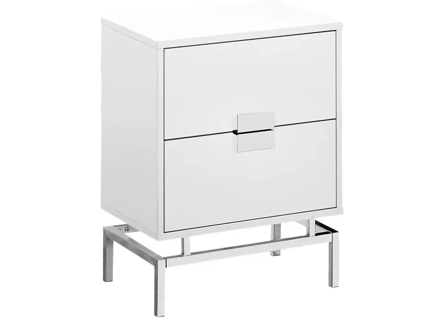 Cove Points White Accent Table-White