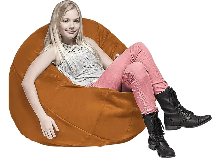 Kids Calix Orange Bean Bag Chair-Orange