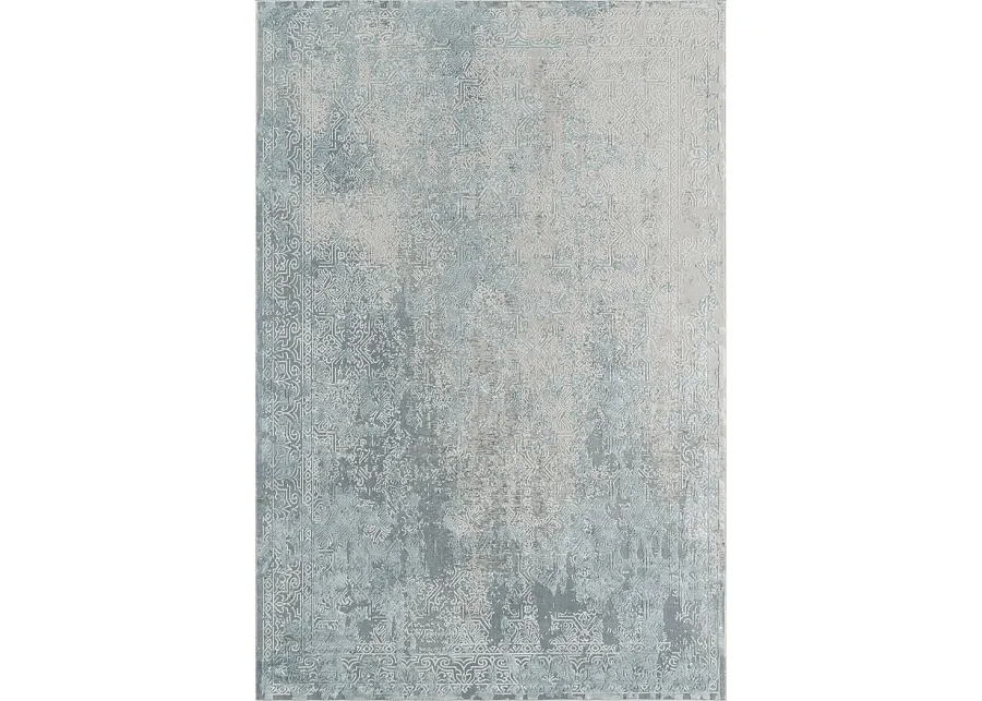 Kaze Ice Blue 3'10 x 5'7 Rug-Ice Blue