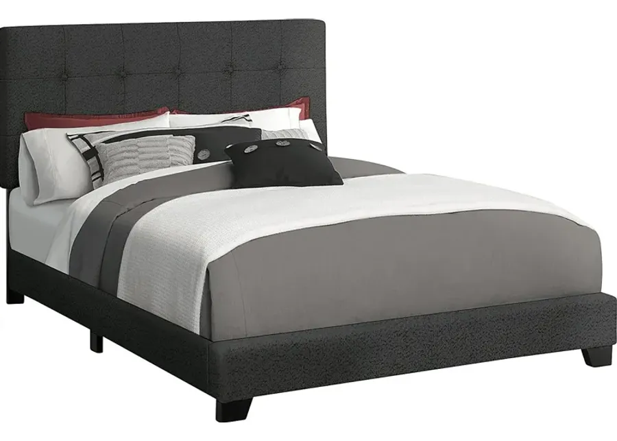 Gemmart Black Queen Bed-Black