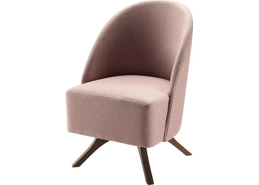 Haimio Pink Swivel Accent Chair-Pink