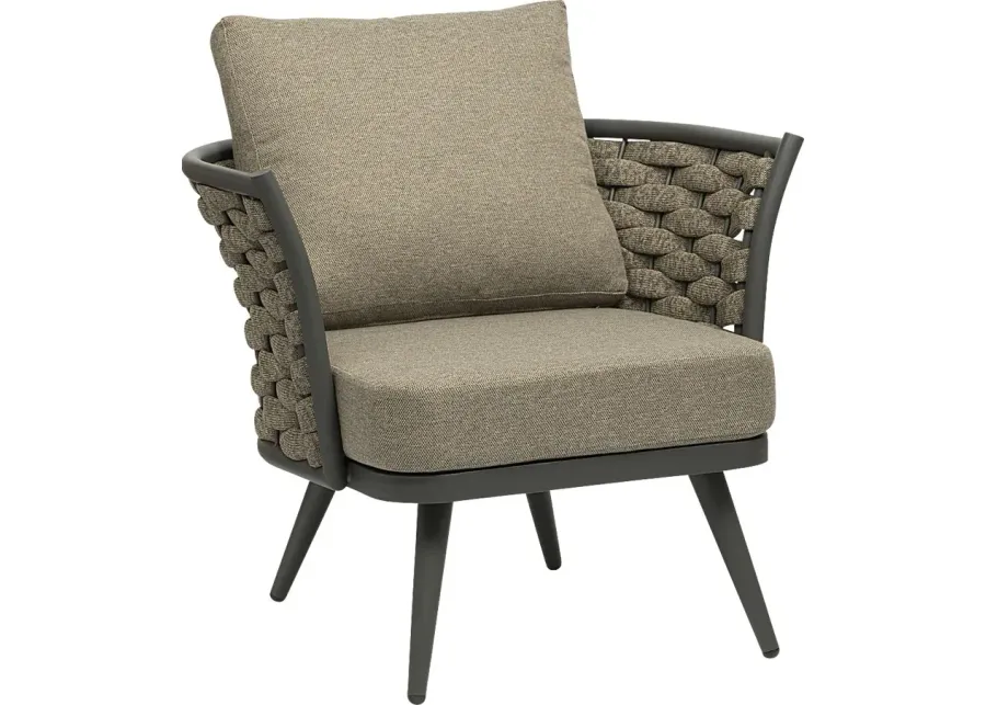 Lafargue Taupe Accent Chair-Taupe