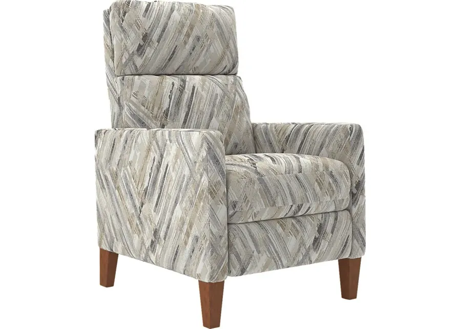 Brentway Taupe Push Back Recliner-Taupe